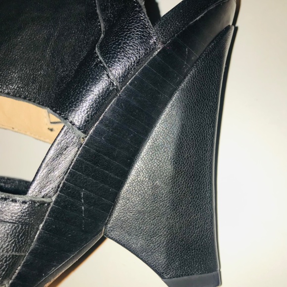 New Sam Edelman Kamie Black Vachetta Black Leather Open Toe Knee High Boots Y2K - Picture 9 of 16